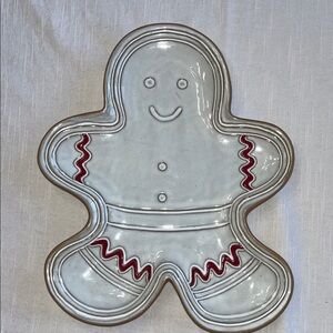 Mud Pie Icing White and Brown Gingerbread Plate